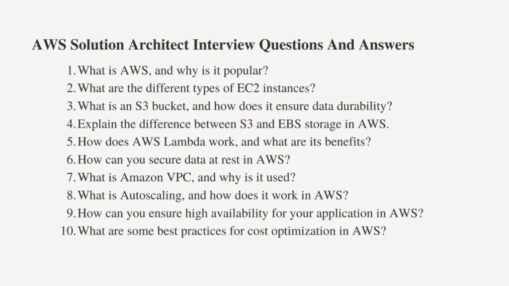 aws interview questions